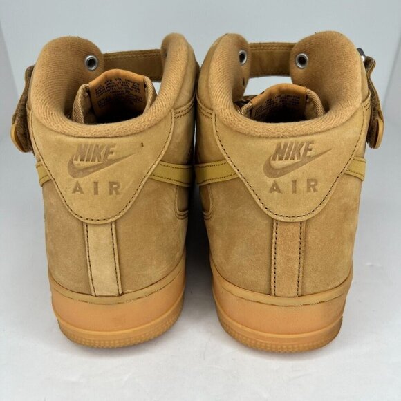 Nike Mens DJ9158-200 Tan Air Force 1 '07 Mid Flax Wheat Gum Size 15 Sneakers - Picture 4 of 9